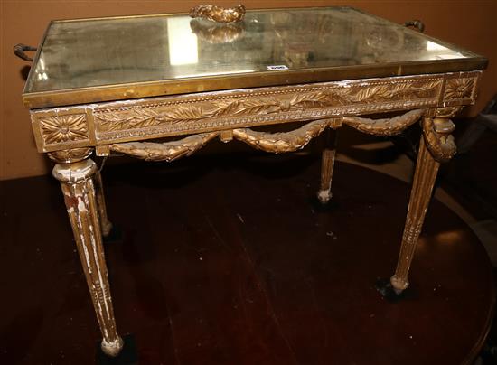 Gilt mirrored top table